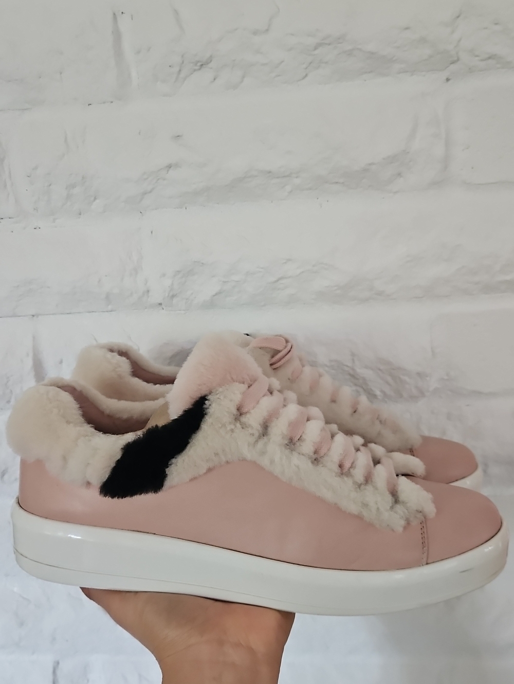 Prada Prada shearling sneakers